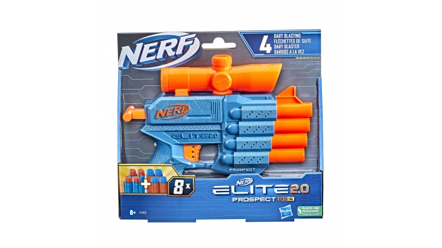 Nerf Elite 2.0 Prospect QS-4 Blaster + 8 Darts