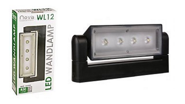 Nova WL12 LED Wandlamp IP54 12W 3000K 830Lumen
