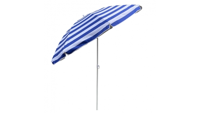 Outdoor Parasol Strepen 180 cm Blauw/Wit