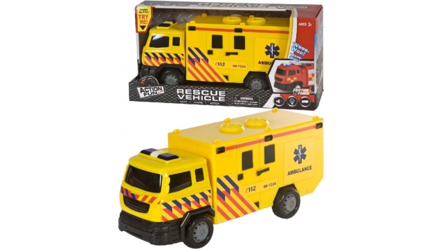 Ambulance Friction Truck + Licht en Geluid