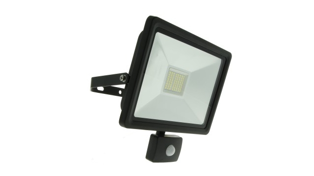Profile Prolight LED Spot 50Watt PIR Met Bewegingsmelder En Easy Connect Zwart