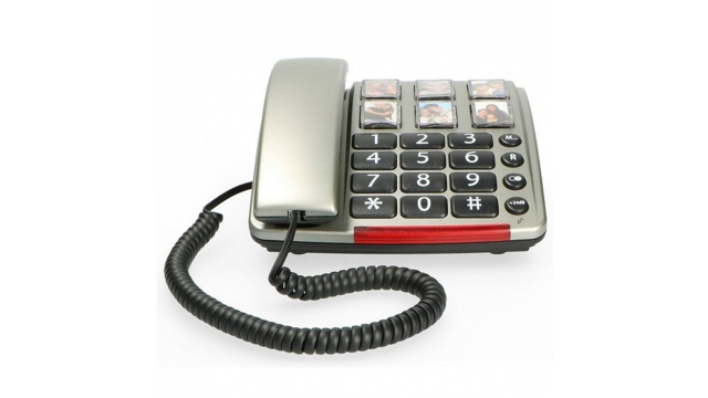 Profoon TX-560 Big Button Telefoon + LED-Licht Zilver
