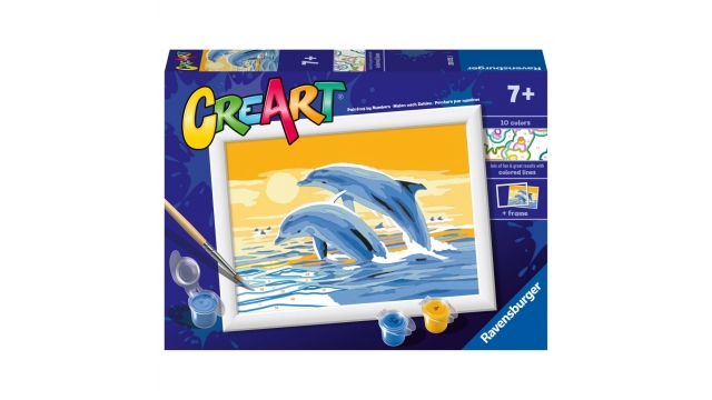Ravensburger CreArt Schilderen op Nummer Springende Dolfijnen