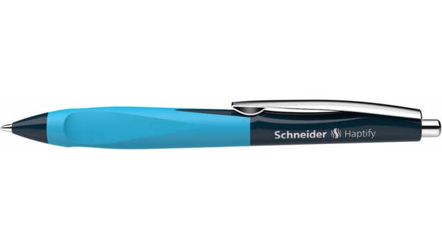 Schneider S-135323 Balpen Haptify Blauw/donkerblauw Omhulsel, Blauwschrijvend