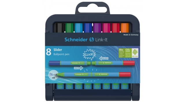 Schneider S-154598 Balpen Link-It Verstelbare Pencil Case 8 Stuks