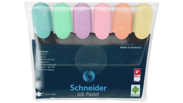 Schneider S-115097 Highlighter Job Pastel Kleur Ass. Etui A 6st.