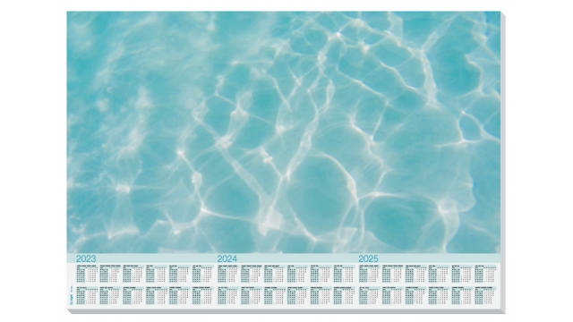 Sigel SI-HO306 Designonderlegger Cool Pool,met Jaartal 2023/2024/2025. 3 Talig 59.5x41cm, 80 Grams Papier, 30 Vel