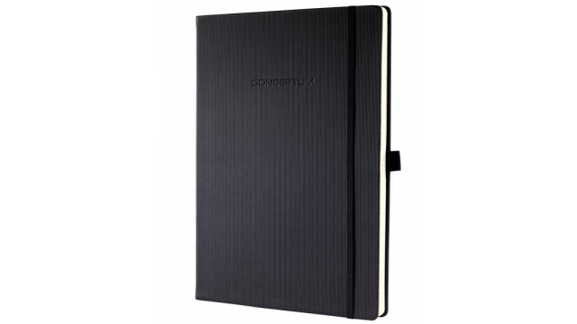 Sigel SI-CO116 Notitieboek Conceptum Pure Hardcover A4+ Zwart Gelinieerd