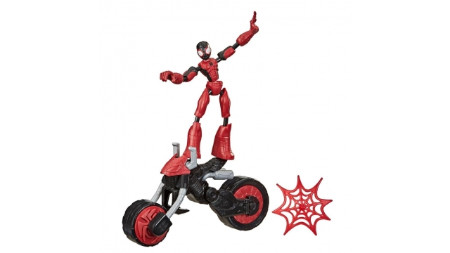 Spiderman Bend and Flex Rider Figuur + Motor