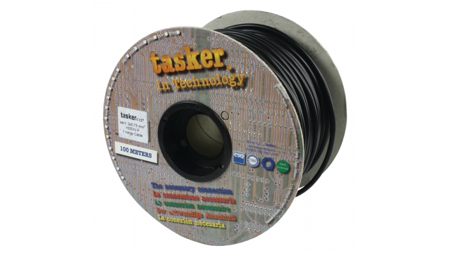 Tasker TASR-C127-BLK Stroomkabel 3x 0.75 Mm² 100 M Zwart