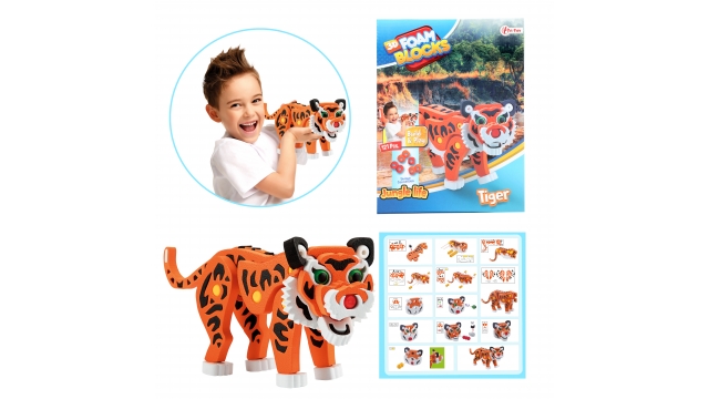 Toi-toys 3D Puzzel Tijger Junior 31,5 Cm Foam Oranje 121-Delig