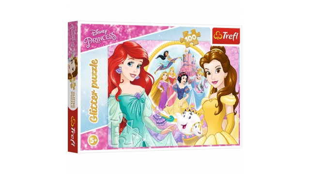 Trefl Glitter Puzzel Disney Princess 100 Stukjes