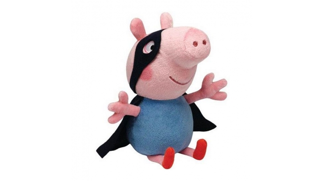 TY Beanie Buddy Peppa Pig Superheld George Knuffel 23 cm