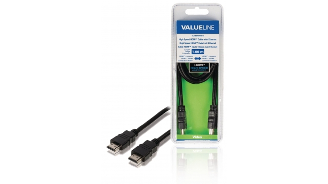 Valueline VLVB34000B10 High Speed Hdmi Kabel Met Ethernet Hdmi-connector - Hdmi-connector 1.00 M Zwart